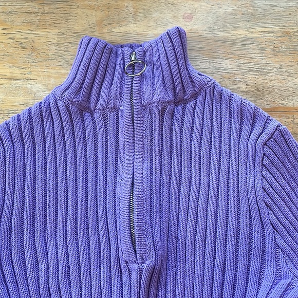 Forever 21 lavender purple ribbed 1/4 zip - Picture 4 of 7